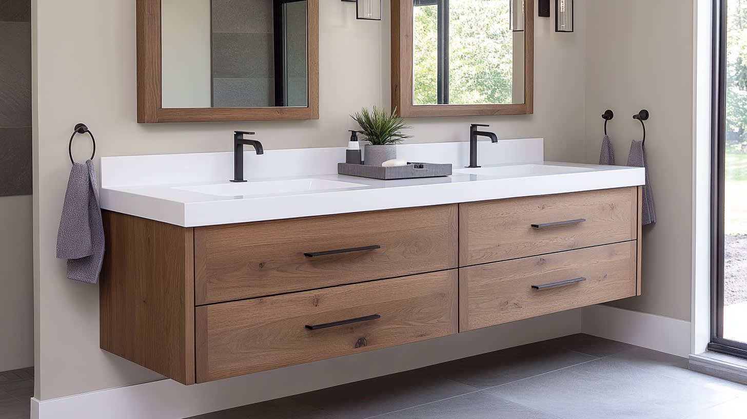 Floating bathroom vanity